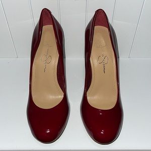 Jessica Simpson Patent Red Round Toe Heel